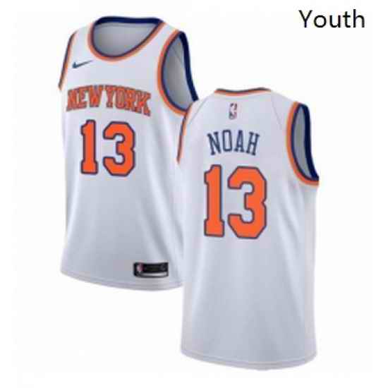 Youth Nike New York Knicks 13 Joakim Noah Swingman White NBA Jersey Association Edition